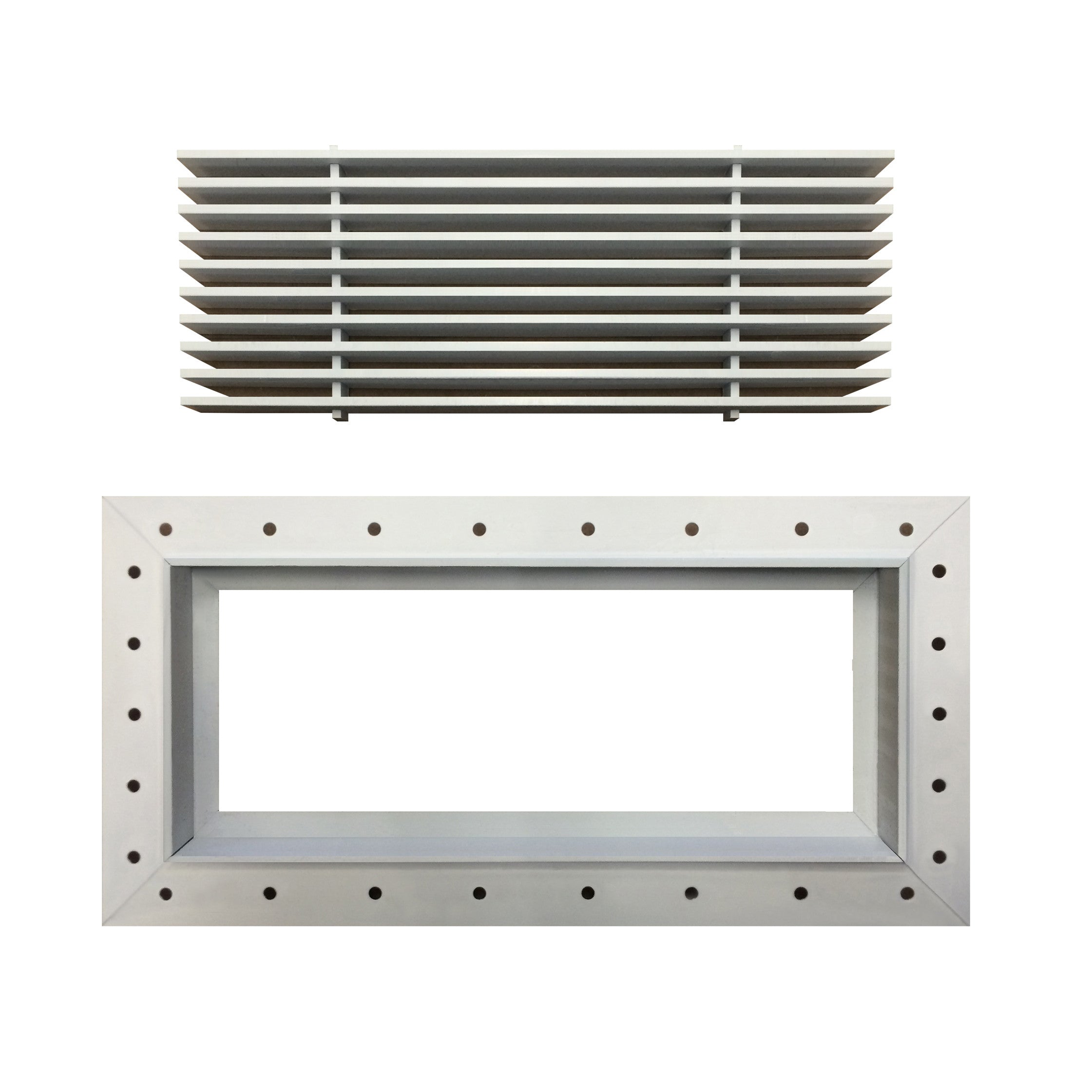 Spackle In J-Frame Grille with Removable Core (#513 Method of Fastening) - shown with core removed