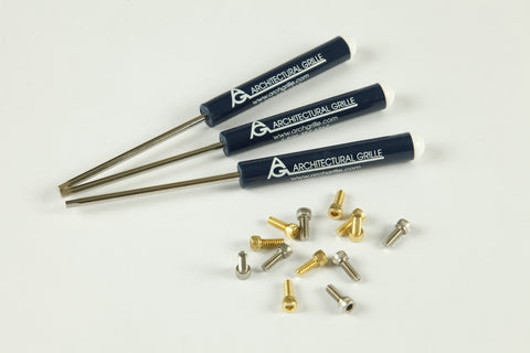Custom Hex Key + Head Screws are provided when ordering the #520 Method of Fastening option
