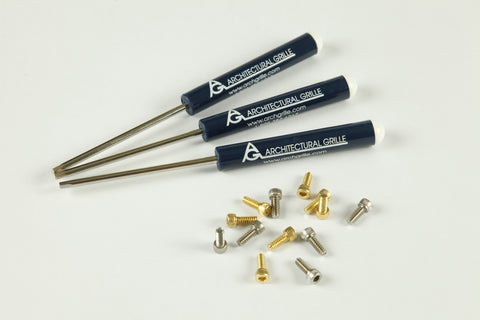 Custom Hex Key + Head Screws are provided when ordering the #513 Method of Fastening option
