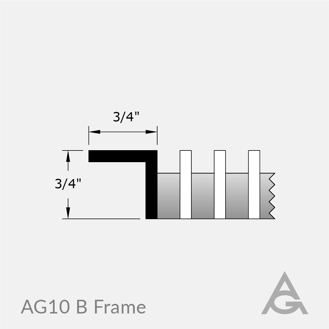 AG10 B Frame Bar Grille with Door