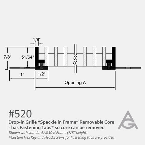 Spackle In K-Frame Bar Grille