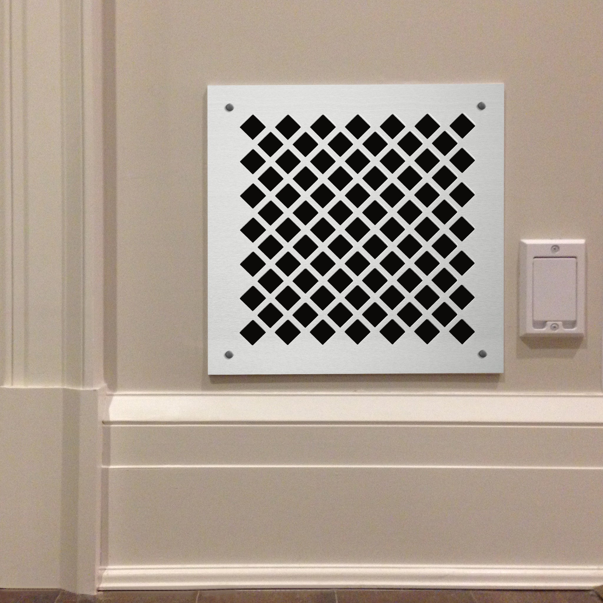 205 Diamond Perforated Grille: ½” with ¼” bar - 45% open area