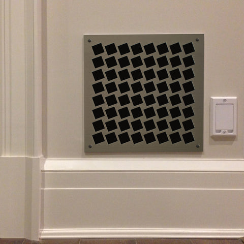 216 Square On Diamond Perforated Grille: 1” pattern - 64% open area
